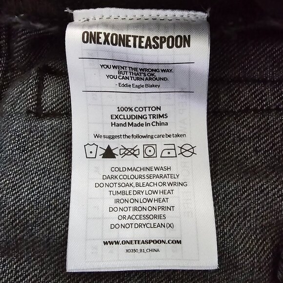 One Teaspoon Distressed Cut Off Fox Black Bandits Denim Jean Shorts - Picture 14 of 14